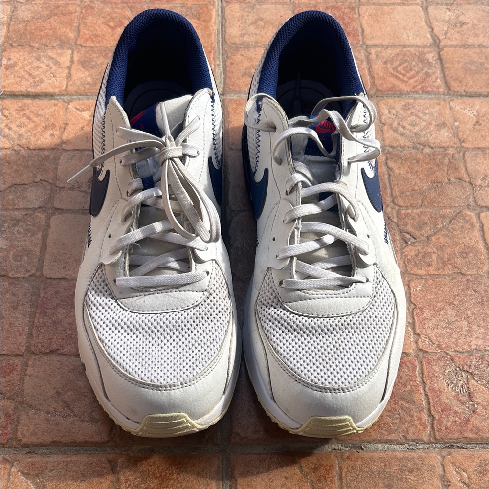 Nike White and Blue Athletic Shoes